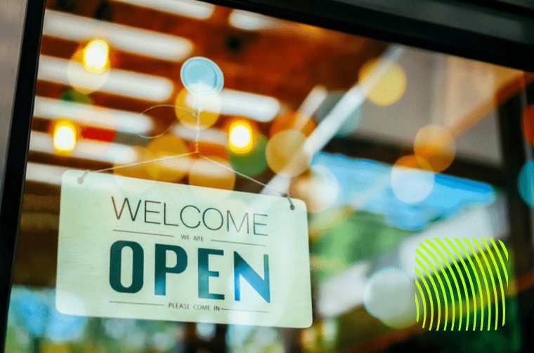 business door representing homepage