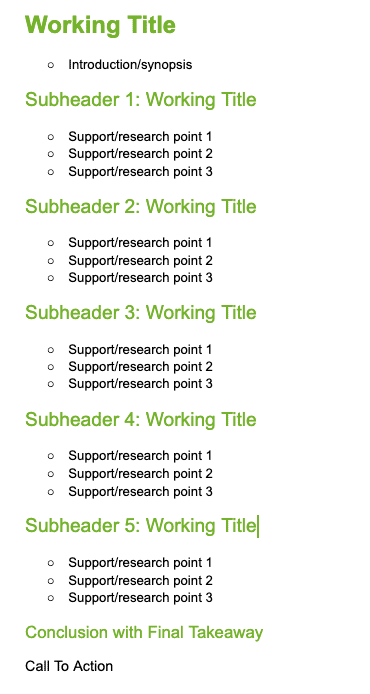 blog post structure