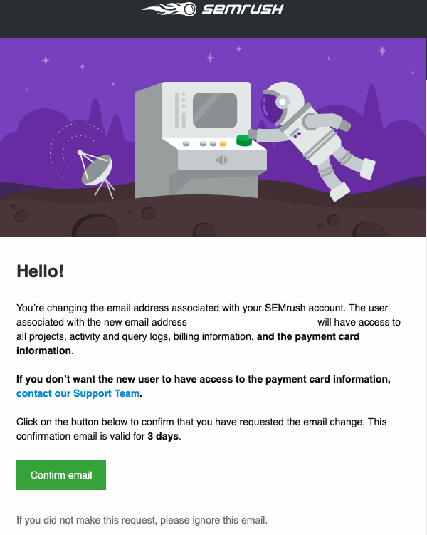 semrush email example