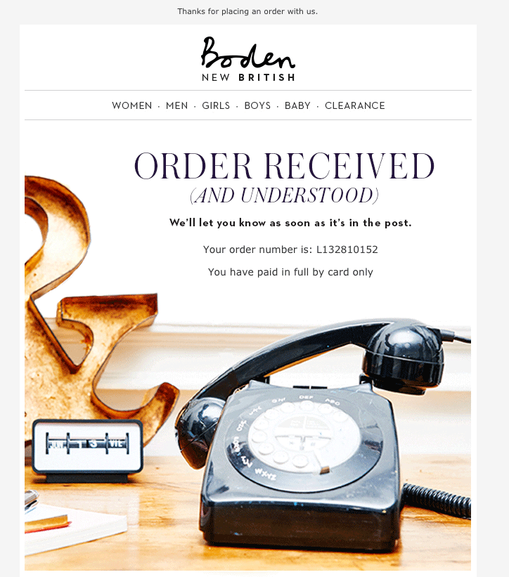 boden email example