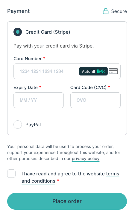fertility family's secure checkout