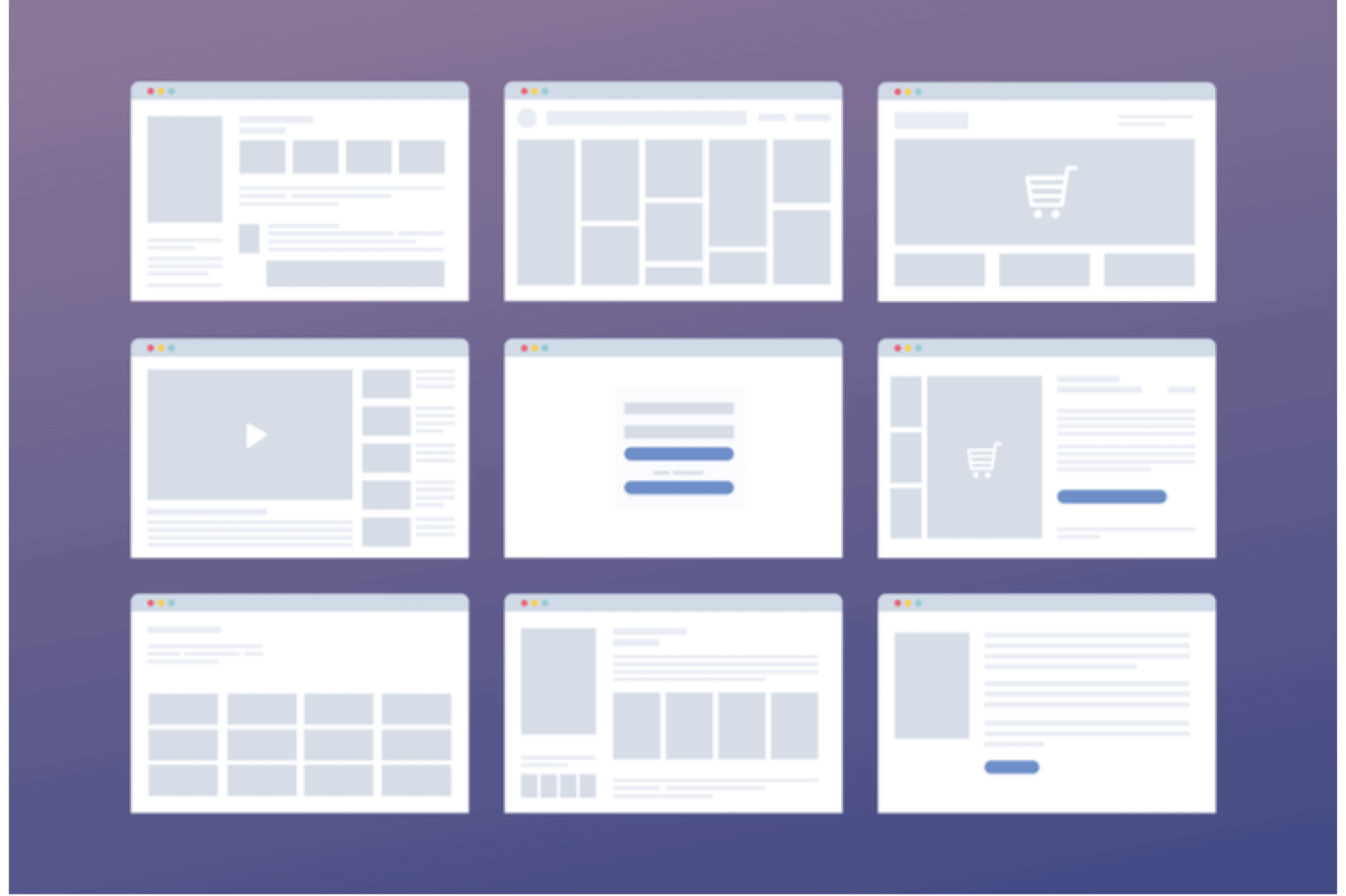 ux design blog header of wireframes