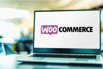 woocommerce logo open on a laptop screen