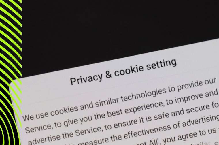 cookie settings on a screen