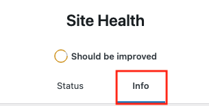WordPress site health
