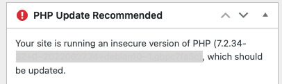 WordPress PHP warning