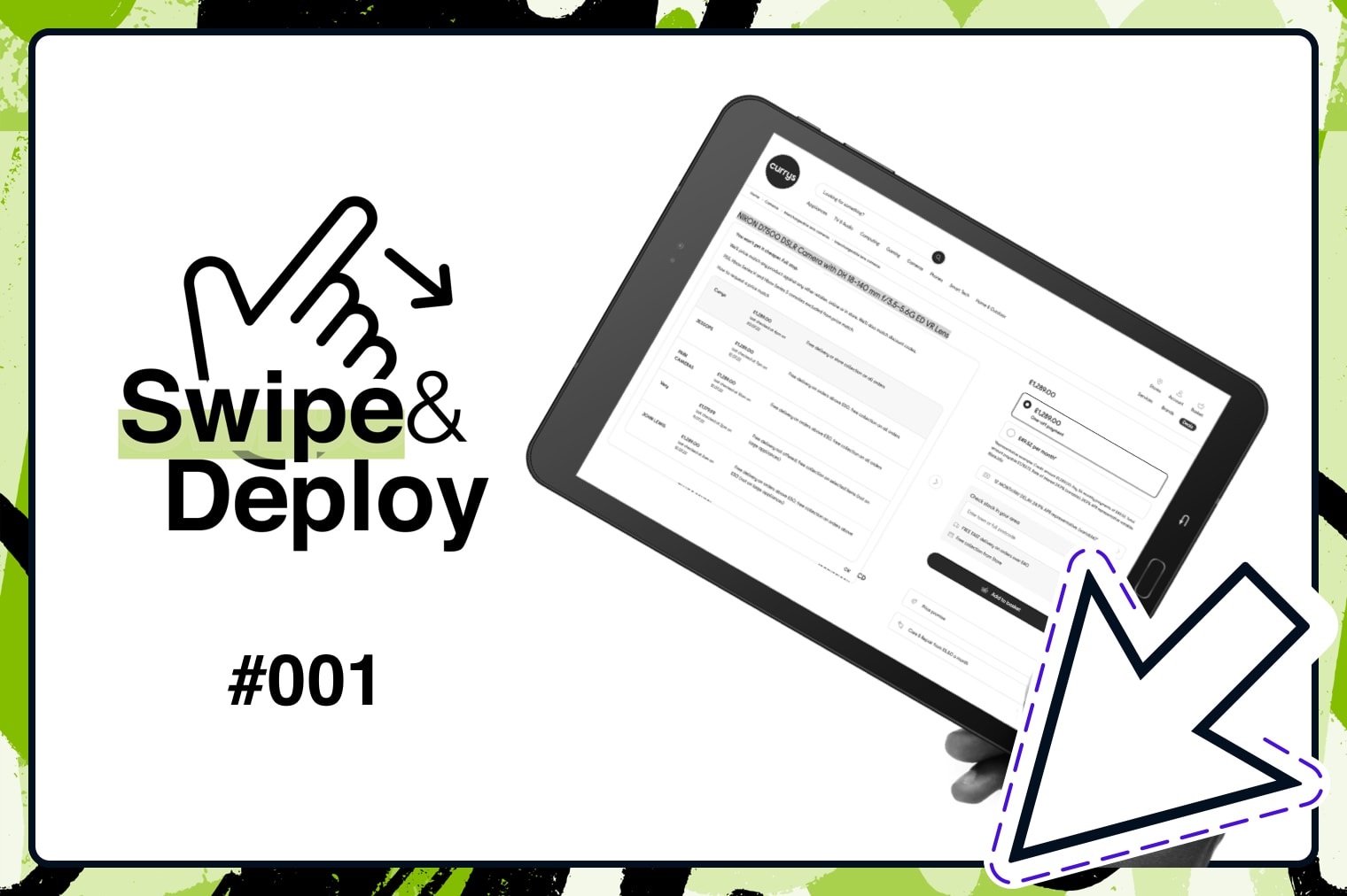 Swipe & Deploy 1 blog hero image of website on a tablet.