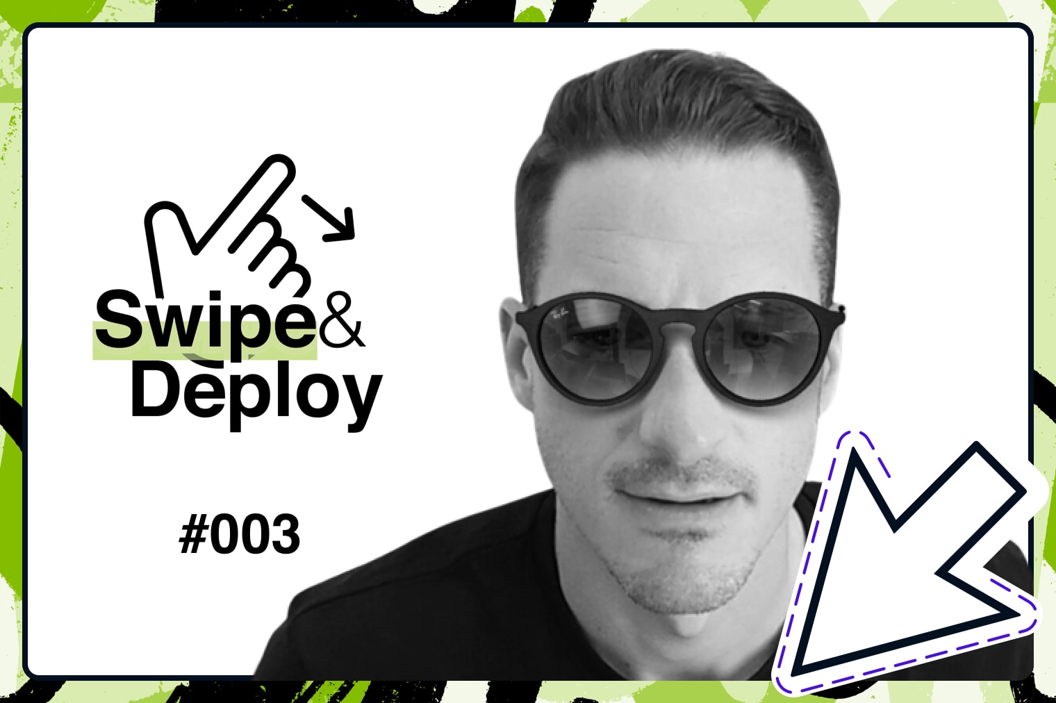 Swipe & Deploy 3 blog hero image of a man trying on sunglasses.