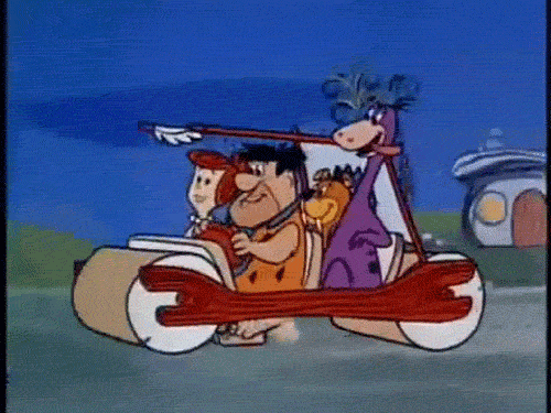 the flintones car gif