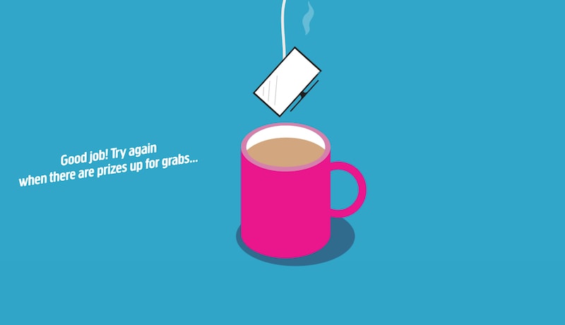 plusnet teabag dunking game screenshot
