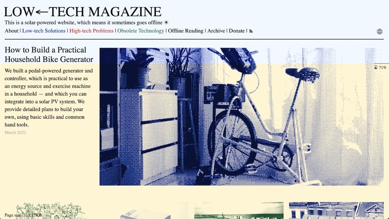 low tech magazine website
