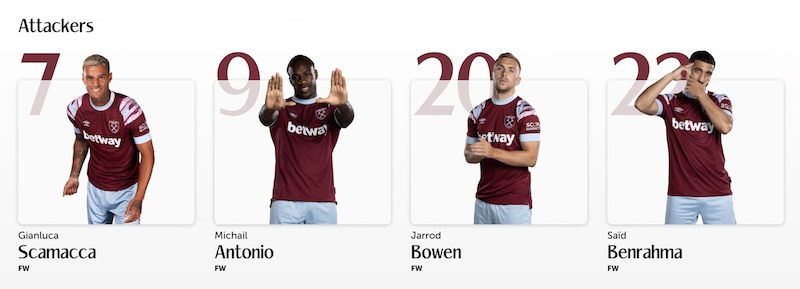 west ham player photos