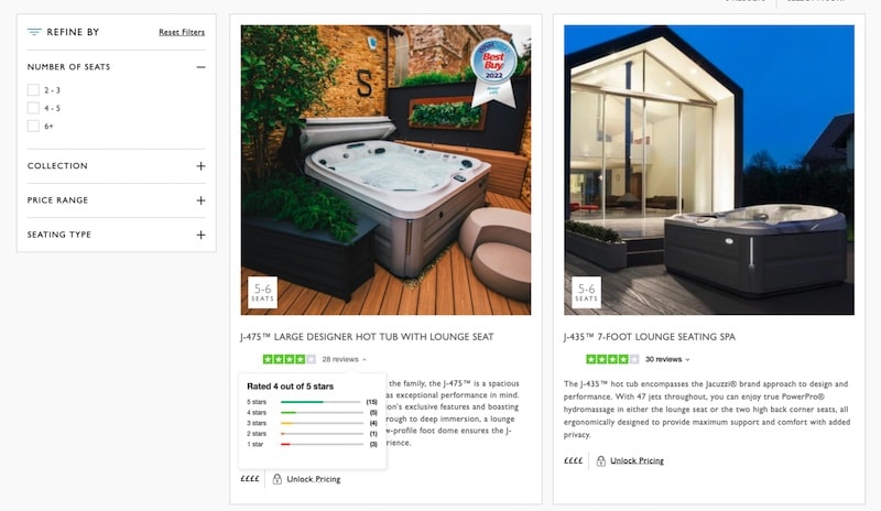 Jacuzzi website