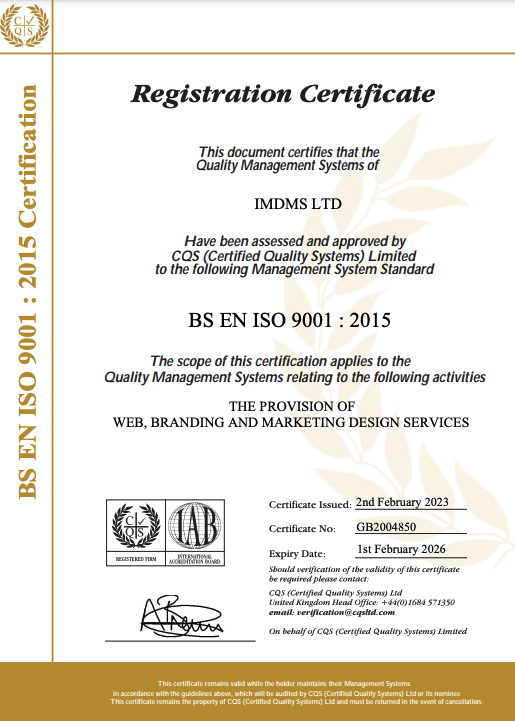 iso certificate