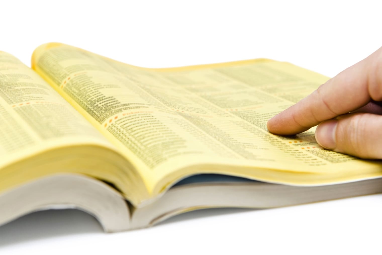 a phone book open to represent dns lookups