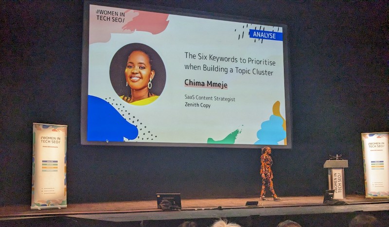 Chima Mmeje on the stage at WTSFest 2023