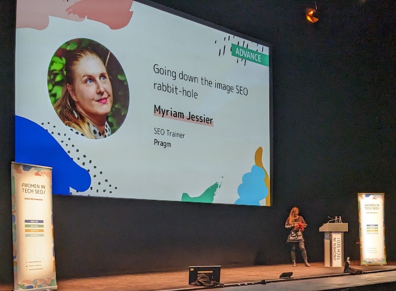 Myriam Jessier on the stage at WTSFest 2023
