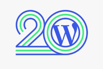WordPress 20th anniversary blog hero image.