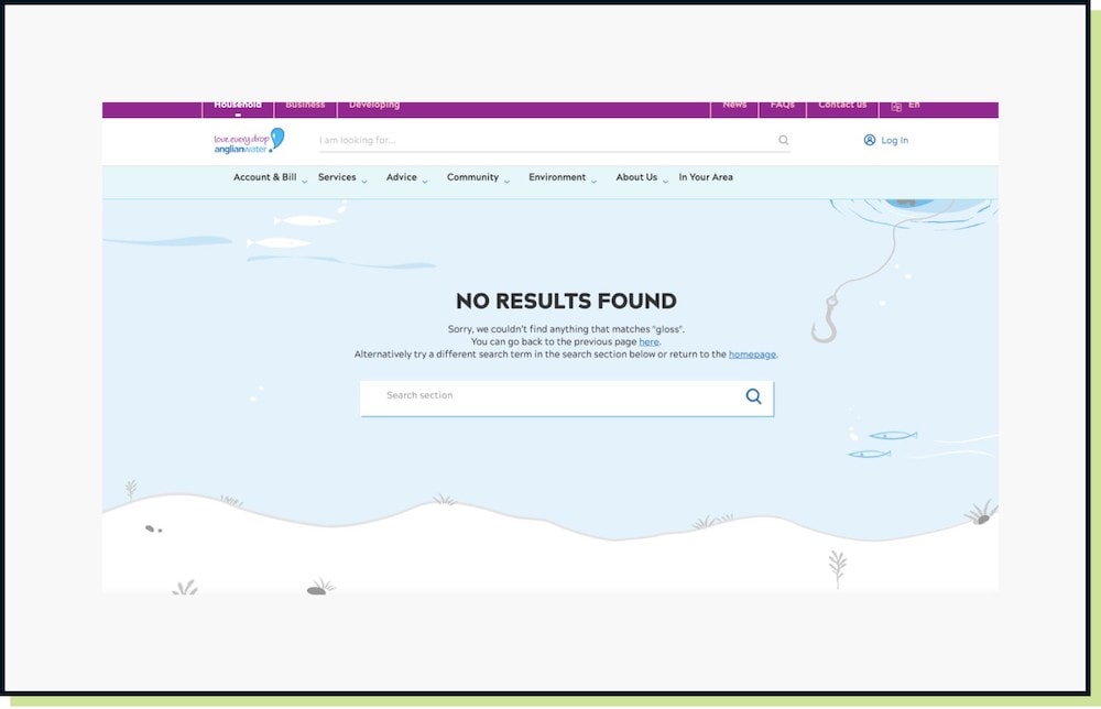 Anglian Water 404 Page