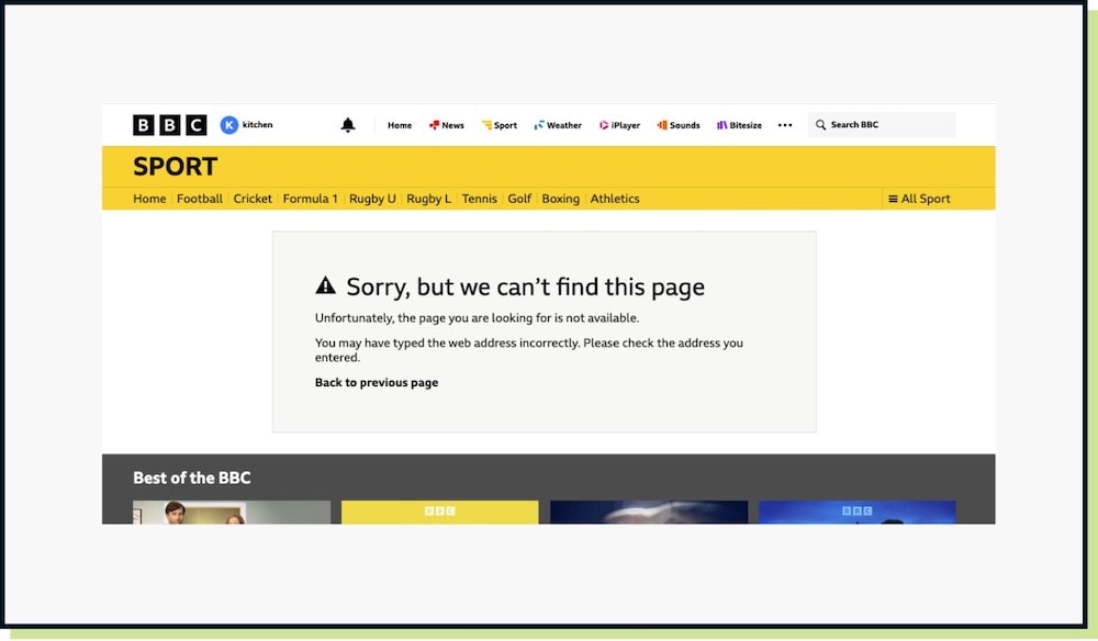 BBC 404 Page