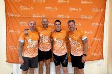 James and his team for the Pedal, Paddle, Peak challenge