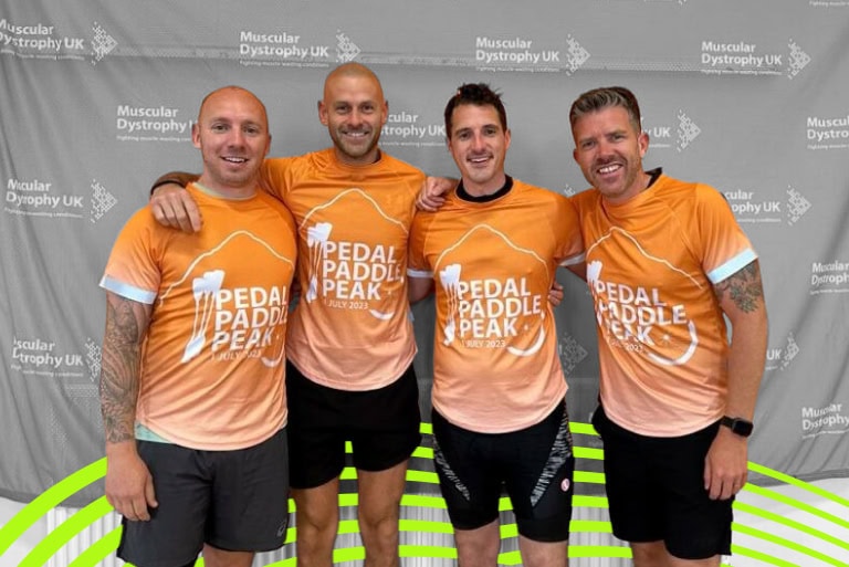 James and his team for the Pedal, Paddle, Peak challenge