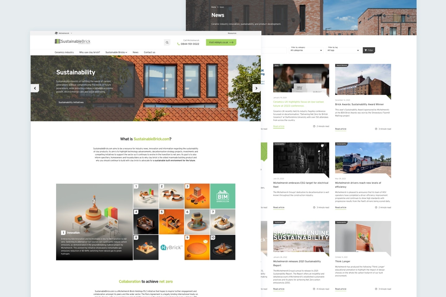 Sustainable Brick WordPress Website Redesign