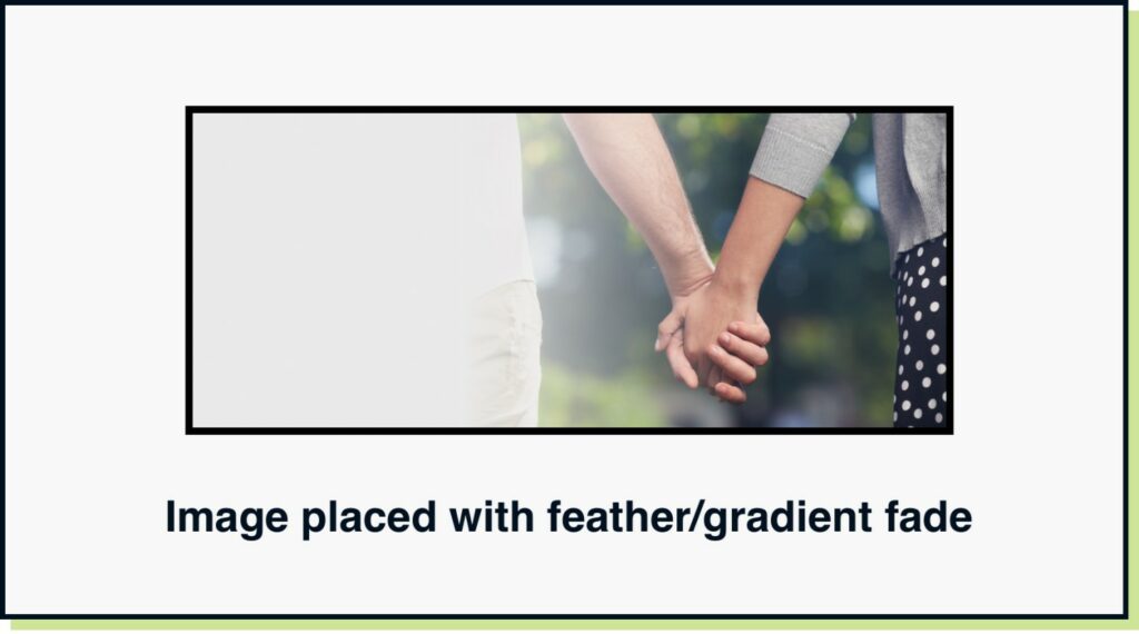Image placed at its original aspect ratio with a gradient or feather edge to fill the space