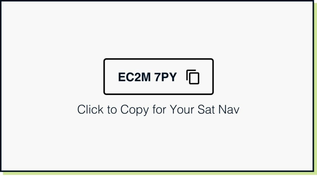 Click to copy for your sat nav description, as not all users will be used to the action.