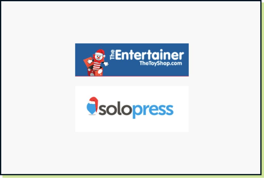 Santa Hats on company logos for December