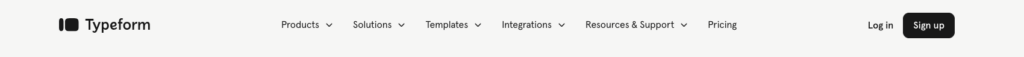 Typeform Navigation