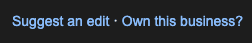 example of an own this business link on a google business profile