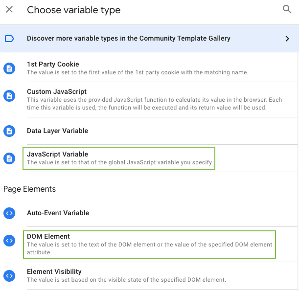 Select DOM Element Or JavaScript Variable