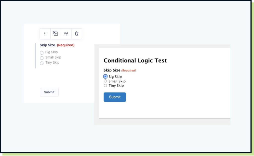 Creating the form options in Gravity Forms