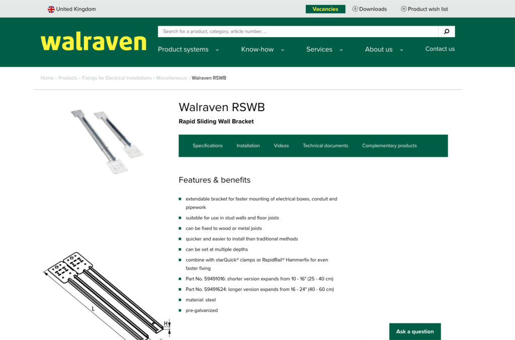 Walraven website