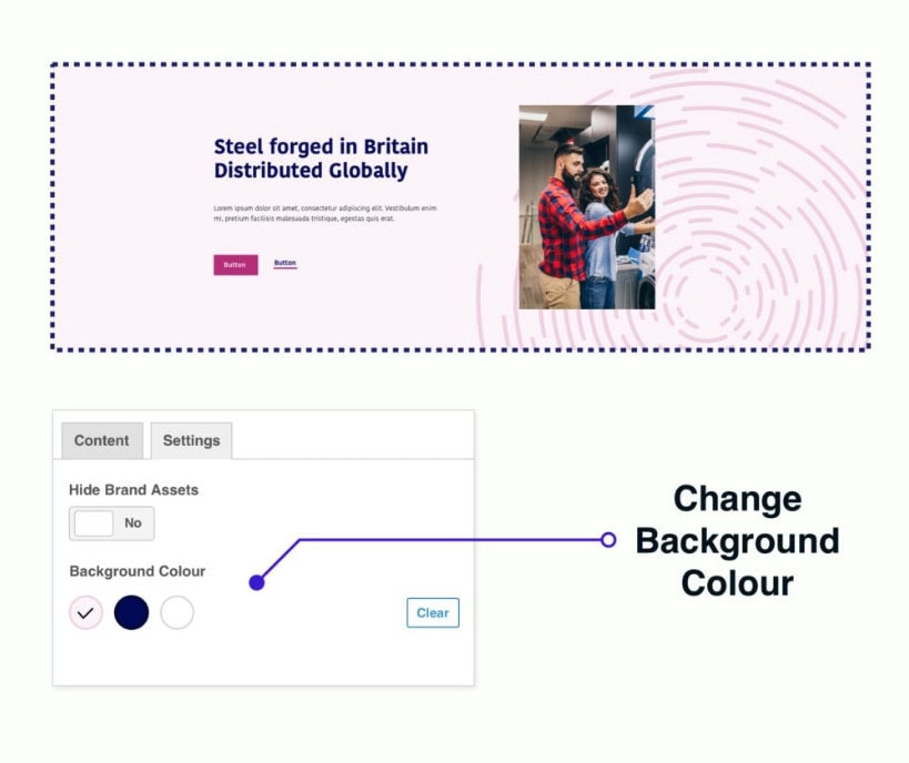 flexible block with on-brand styling options