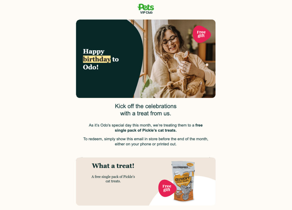 pets at home vip club birthday email
