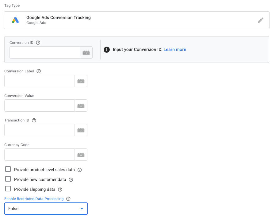 Google Ads Conversion Tracking Tag - Updated