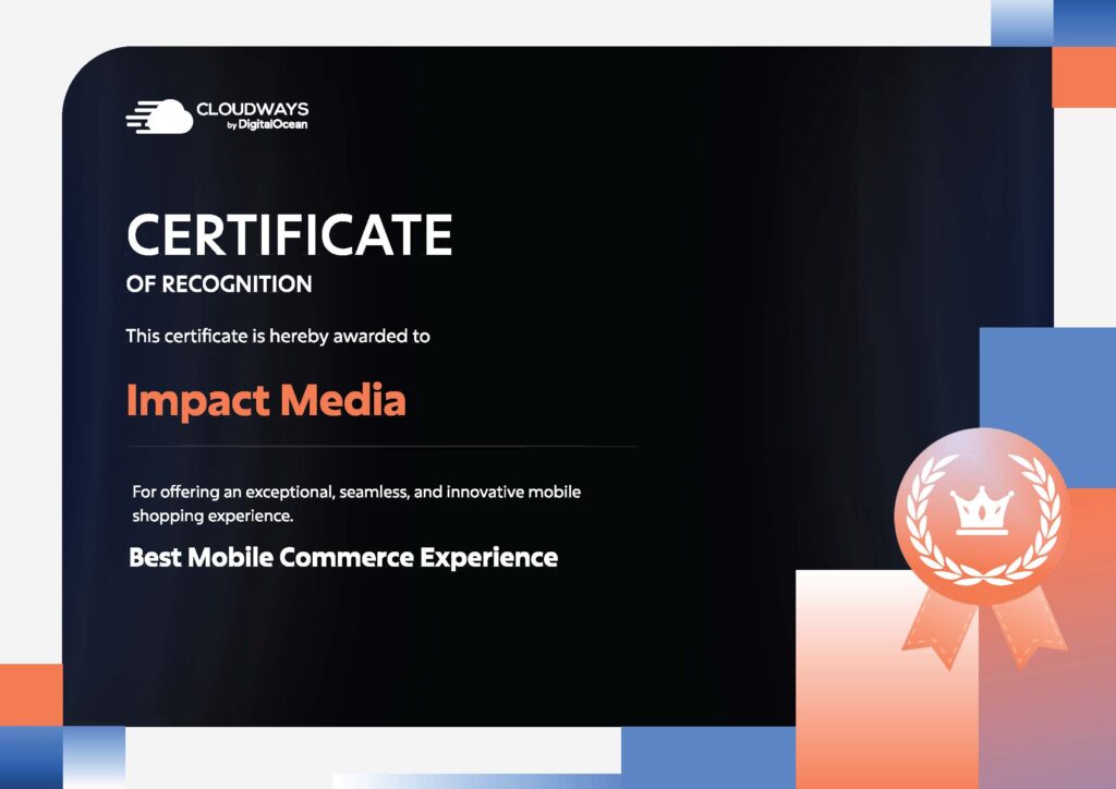 Winner of the Cloudways Awards 2025 in the category Best Mobile Commerce Experience