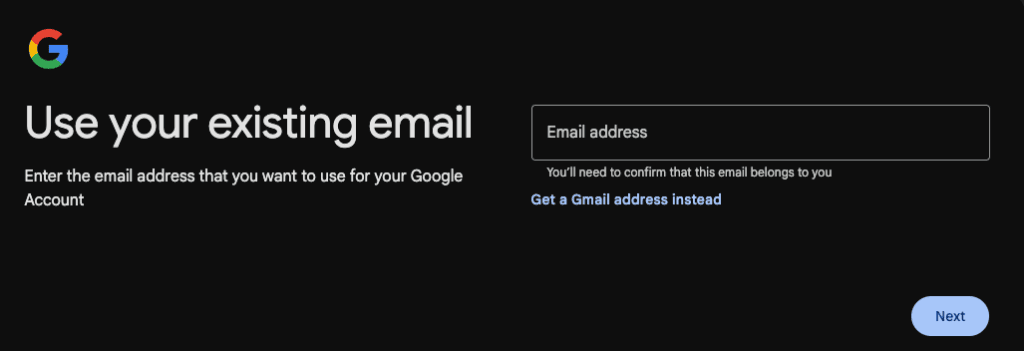 enter your work email address