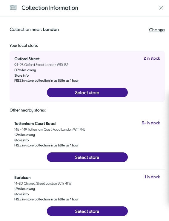 currys click and collect availability postcode search